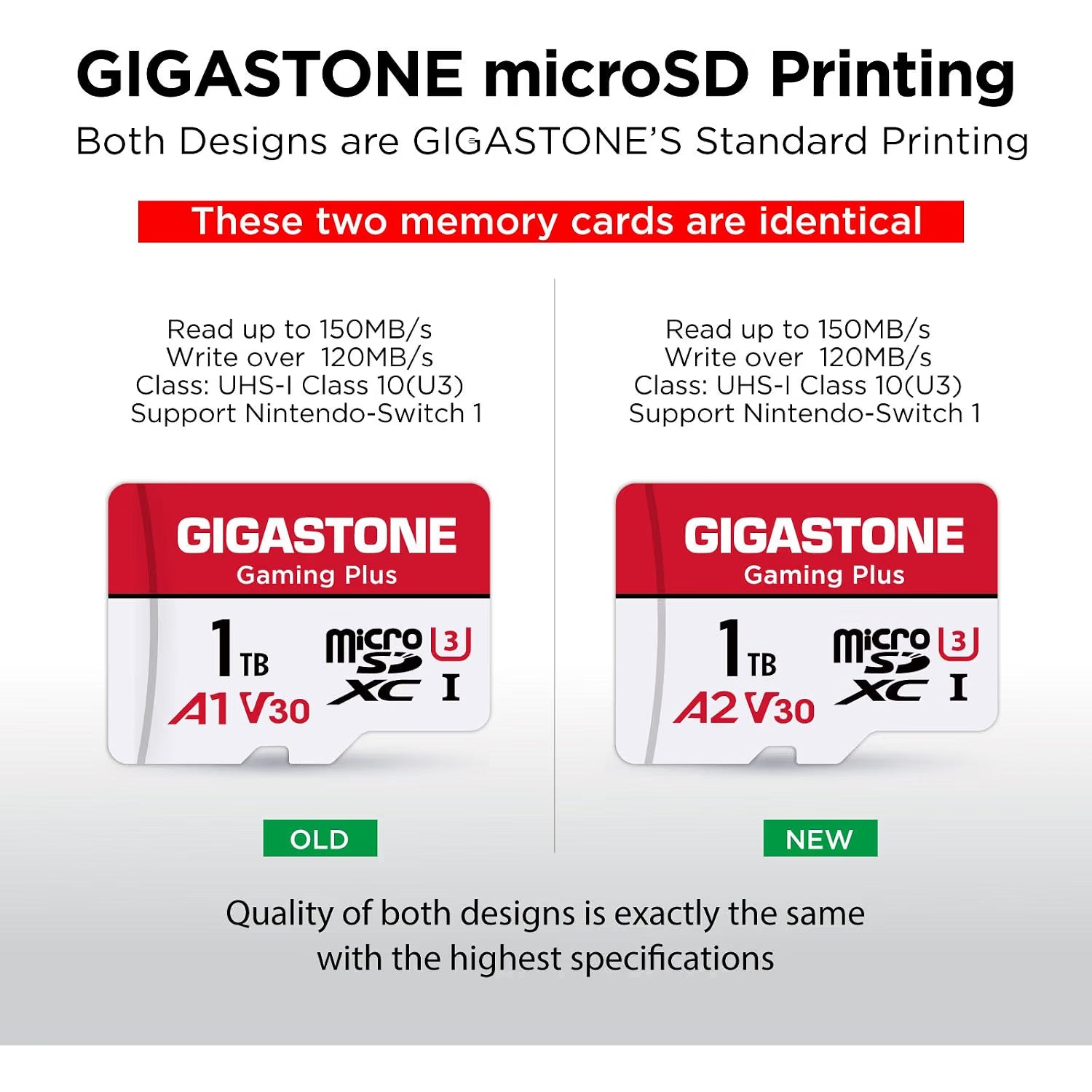 Buy GIGABYTE,GIGASTONE 1TB Micro SD Card, Gaming Plus, Up to 150/120 MB/s, MicroSDXC Memory Card for Nintendo-Switch 1, SteamDeck, 4K UHD Video, UHS-I A1 V30 U3 C10 with Adapter - Gadcet UK | UK | London | Scotland | Wales| Near Me | Cheap | Pay In 3 | Flash Memory Cards